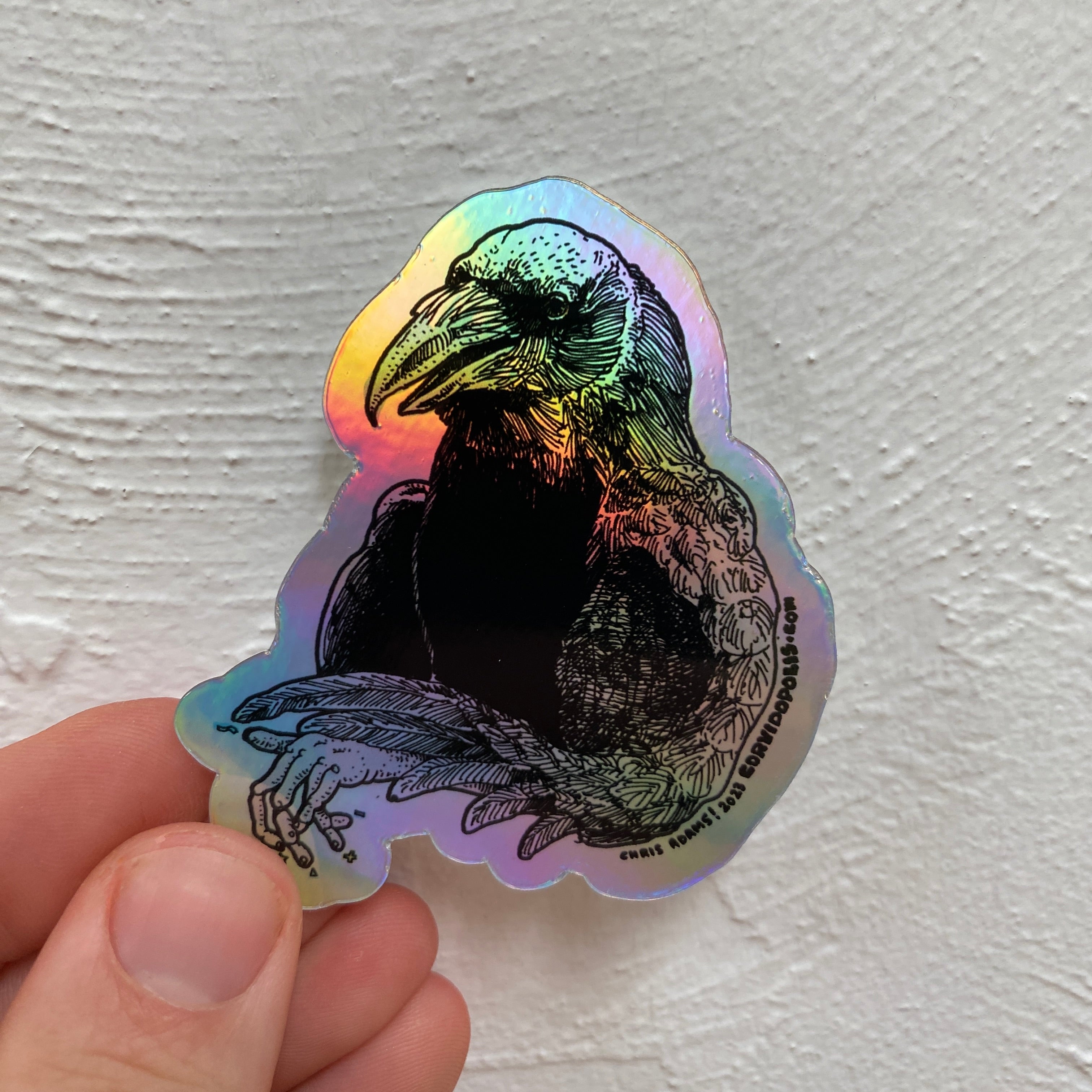 Twiddler Raven Sticker, Holo Small