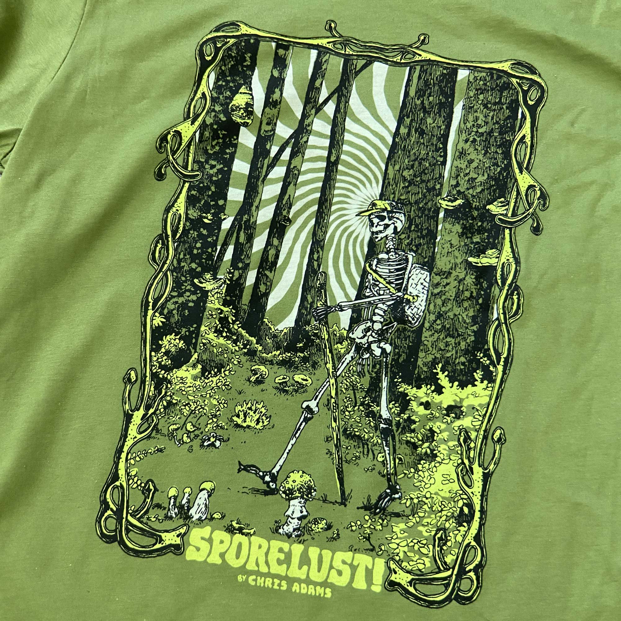 Forest Walker Skeleton Mushroom Tee
