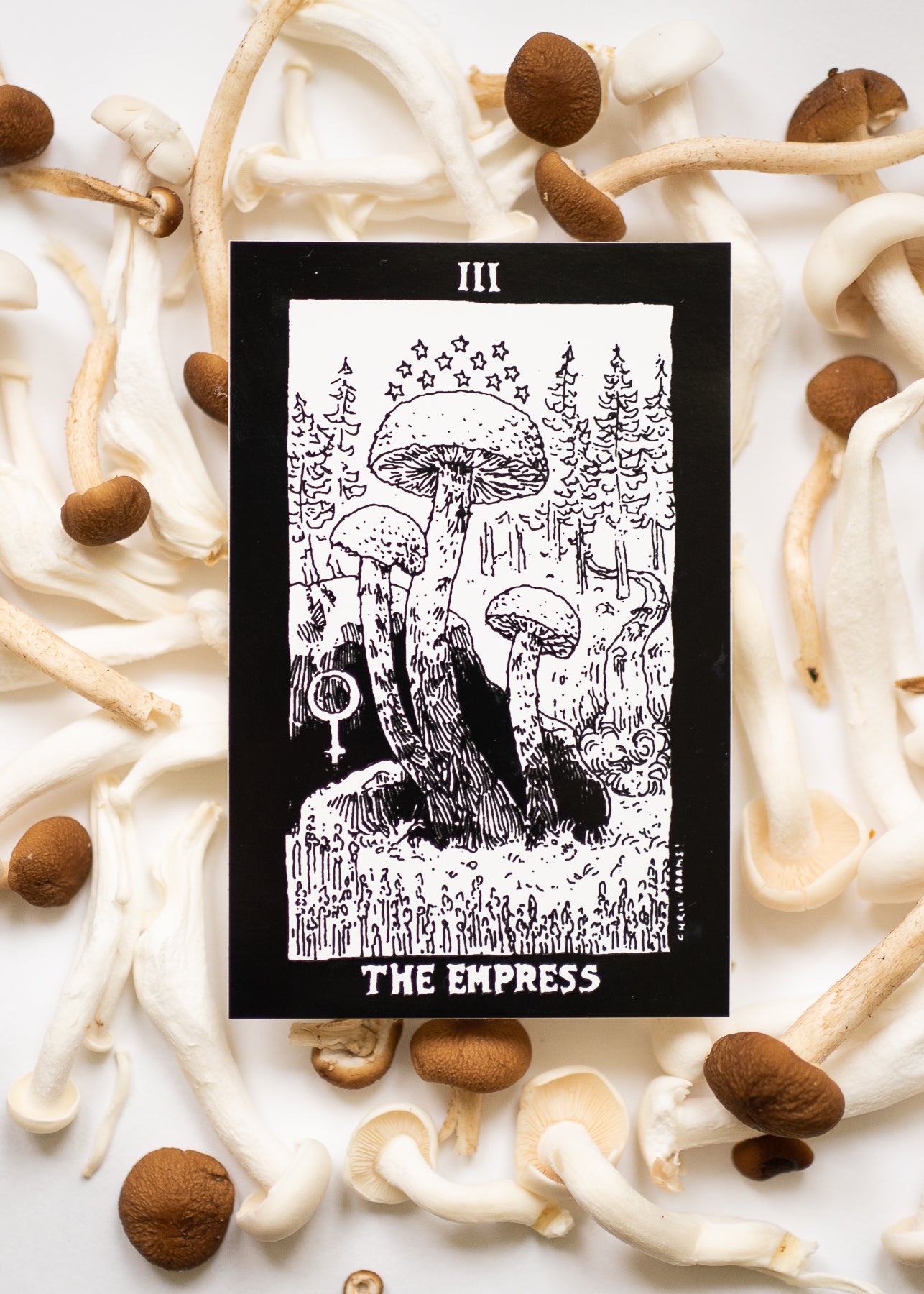 Empress Mushroom Tarot Sticker