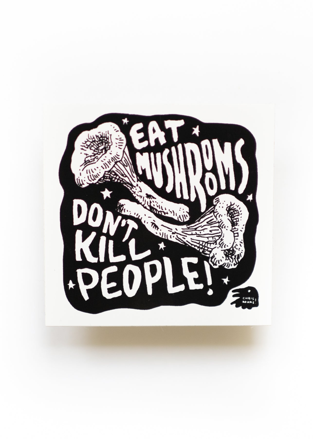 EMDKP Black and White Mushroom Sticker