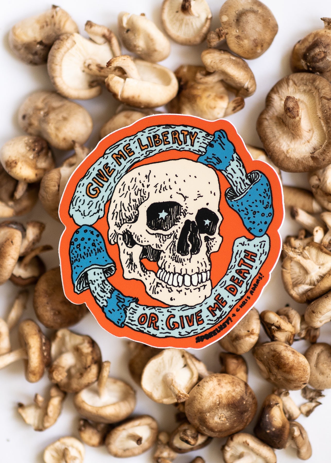 Liberty or Death Skull Sticker