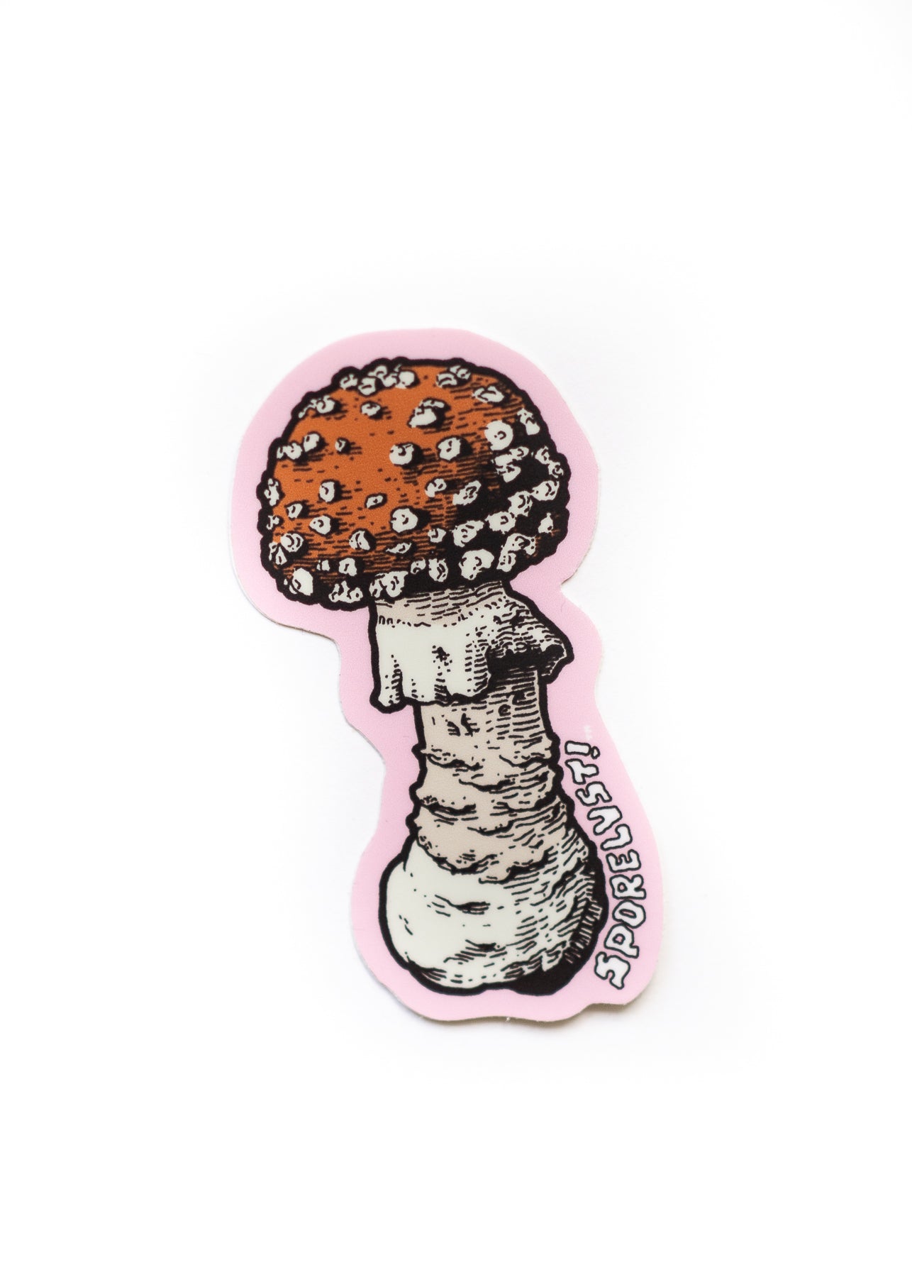 Sporelust! Die Cut Amanita Mushroom Sticker