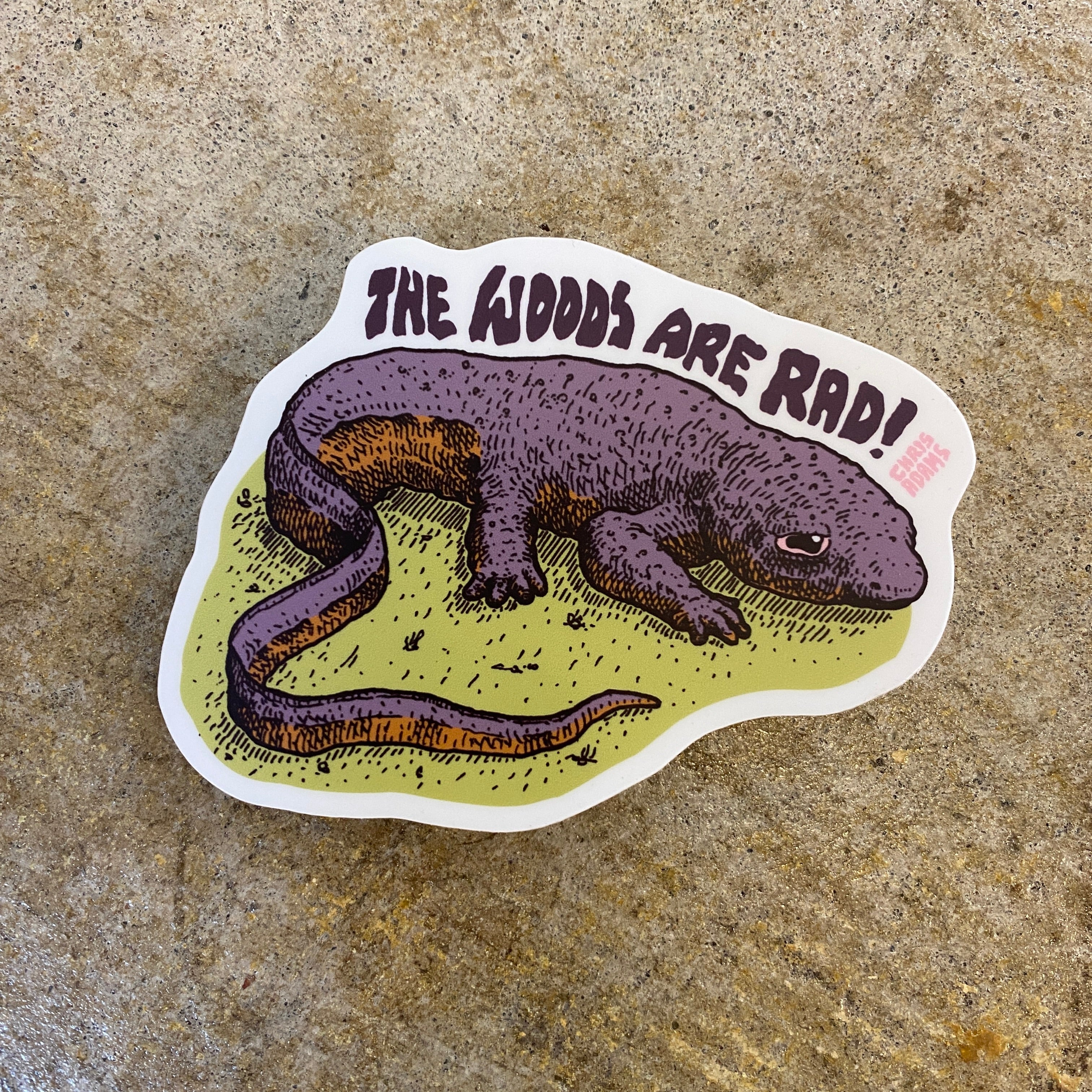 The Woods Are Rad Newt Sticker