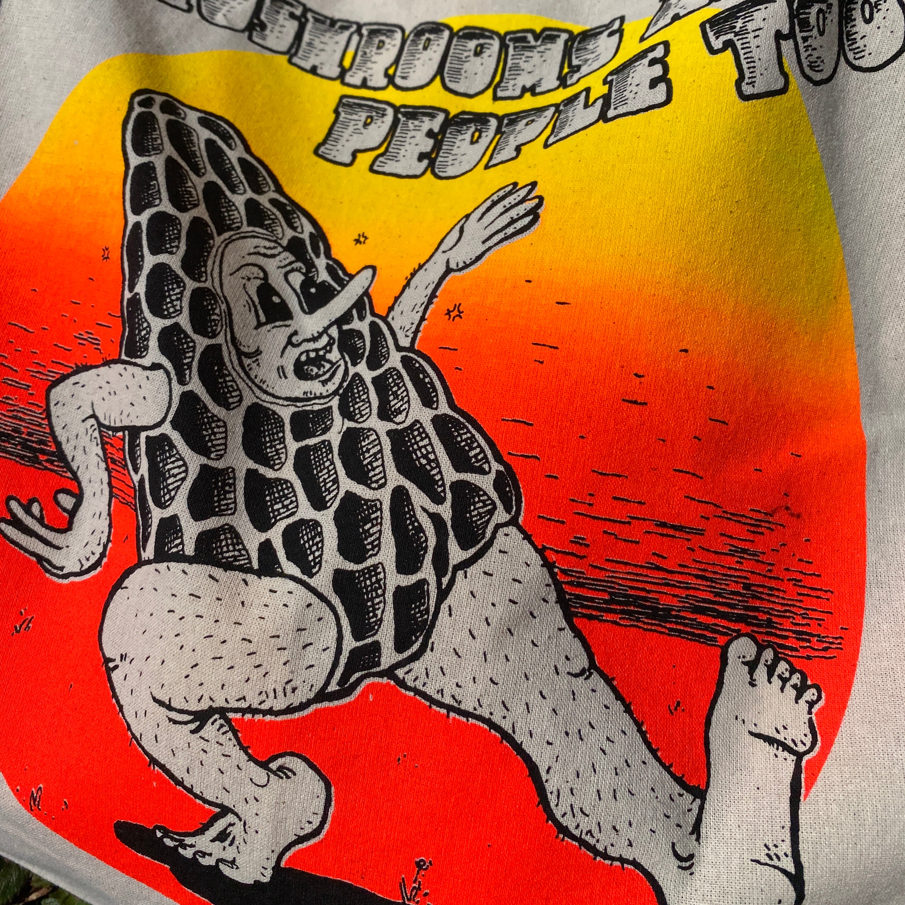 Mushrooms Are People Too  Recycled Cotton Tote