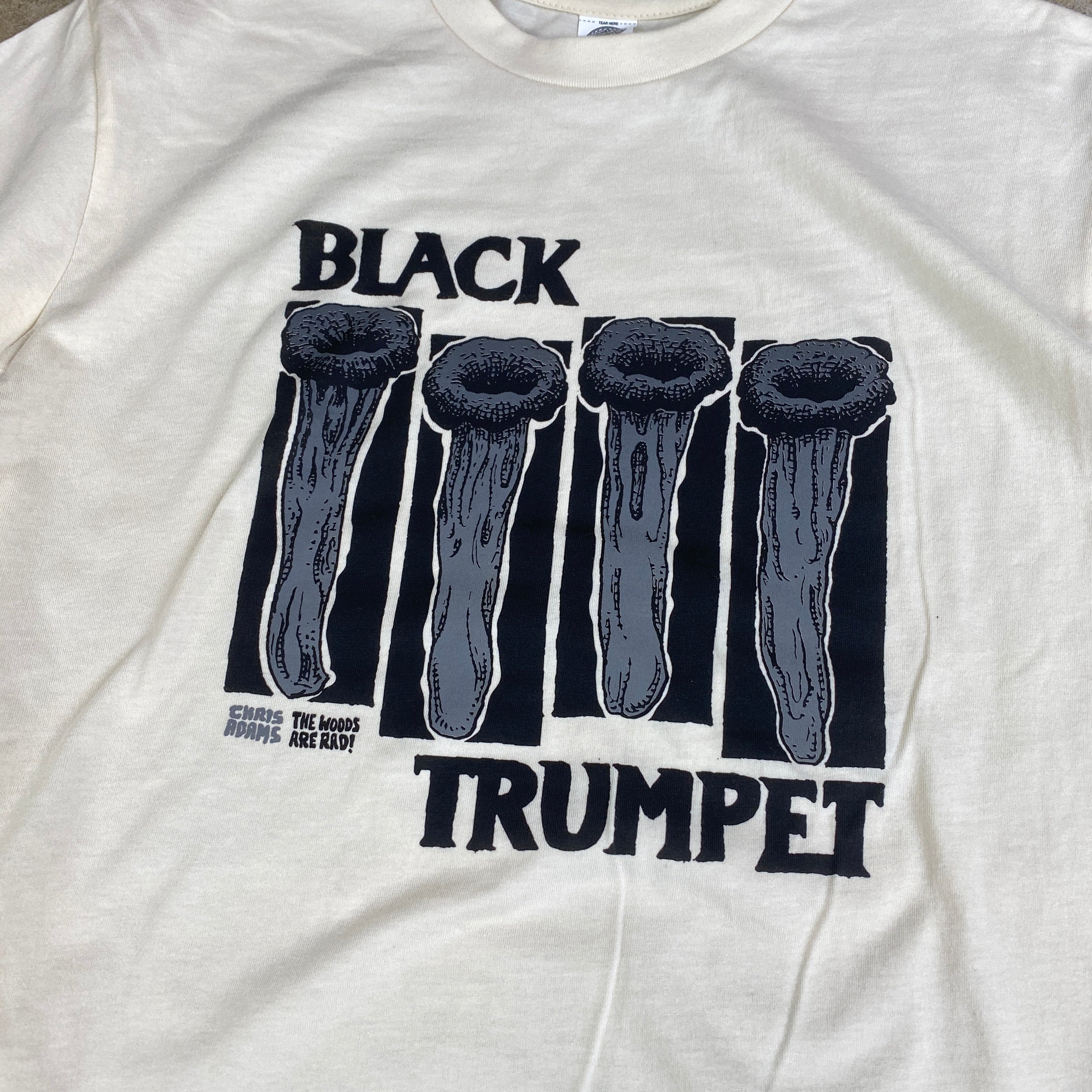 Black Trumpet Shirt, Cream Cotton