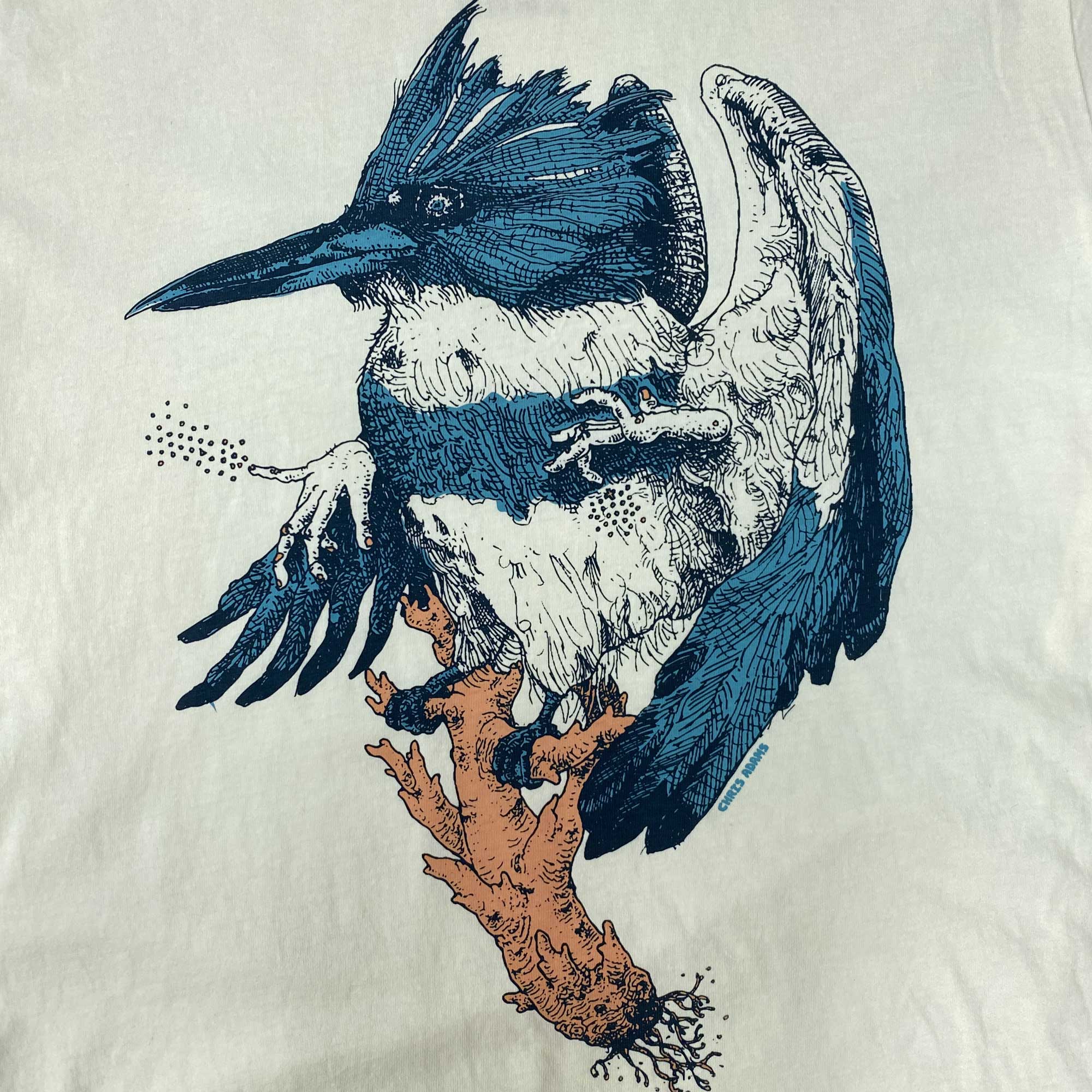 Belted Kingfisher and Coral Mushroom T-Shirt