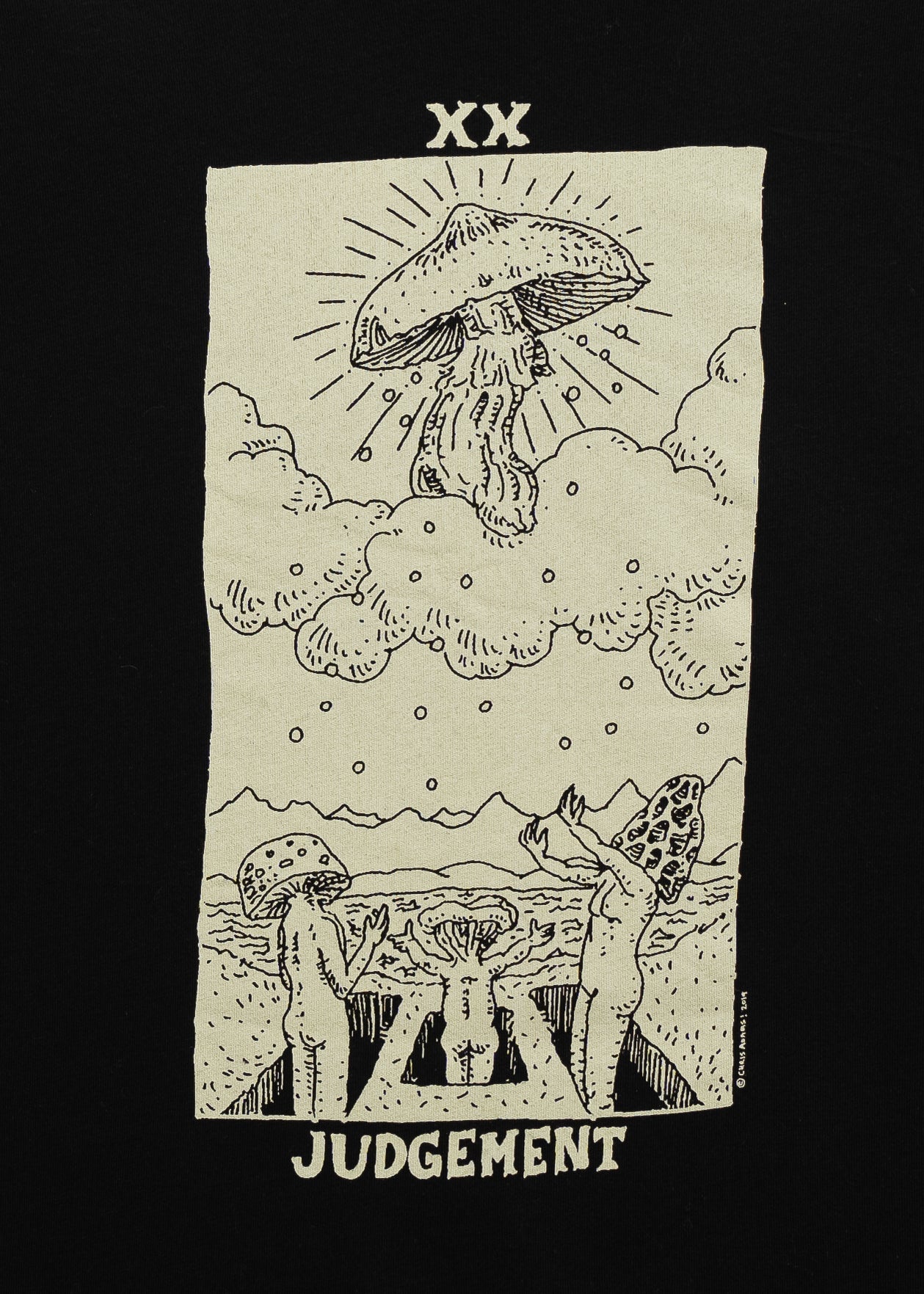 Judgment Mushroom Tarot Shirt, Organic Cotton