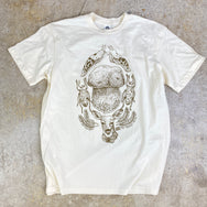 Forest Food Chain Porcini Mushroom Shirt, Cream Cotton US Made