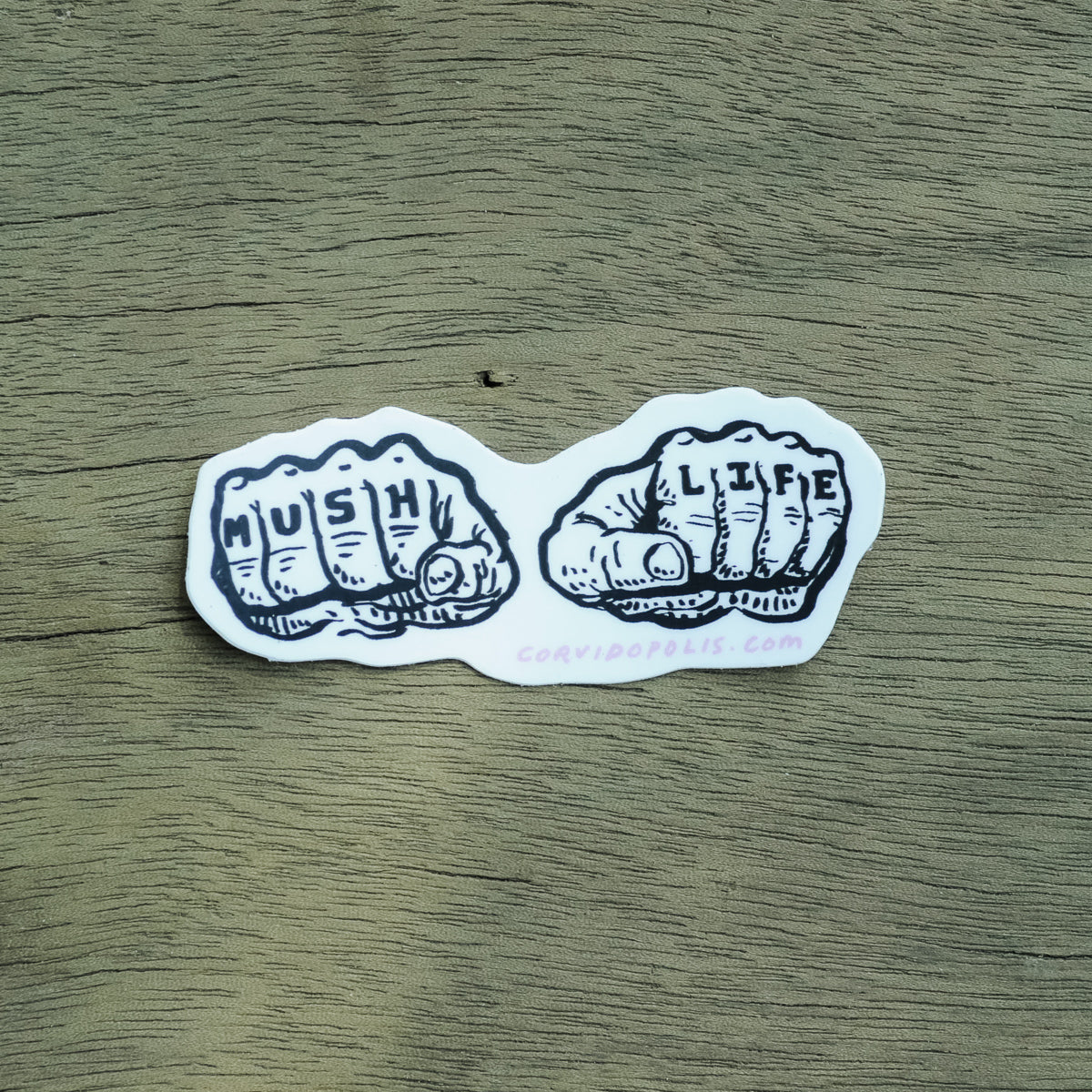 Mush Life Knuckles Sticker