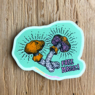 Free Magic Wavy Caps Mushroom Sticker