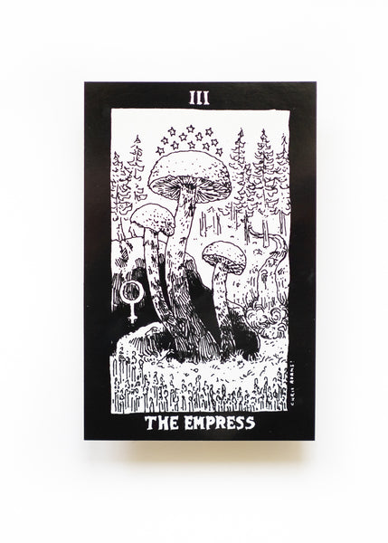 Empress Mushroom Tarot Sticker