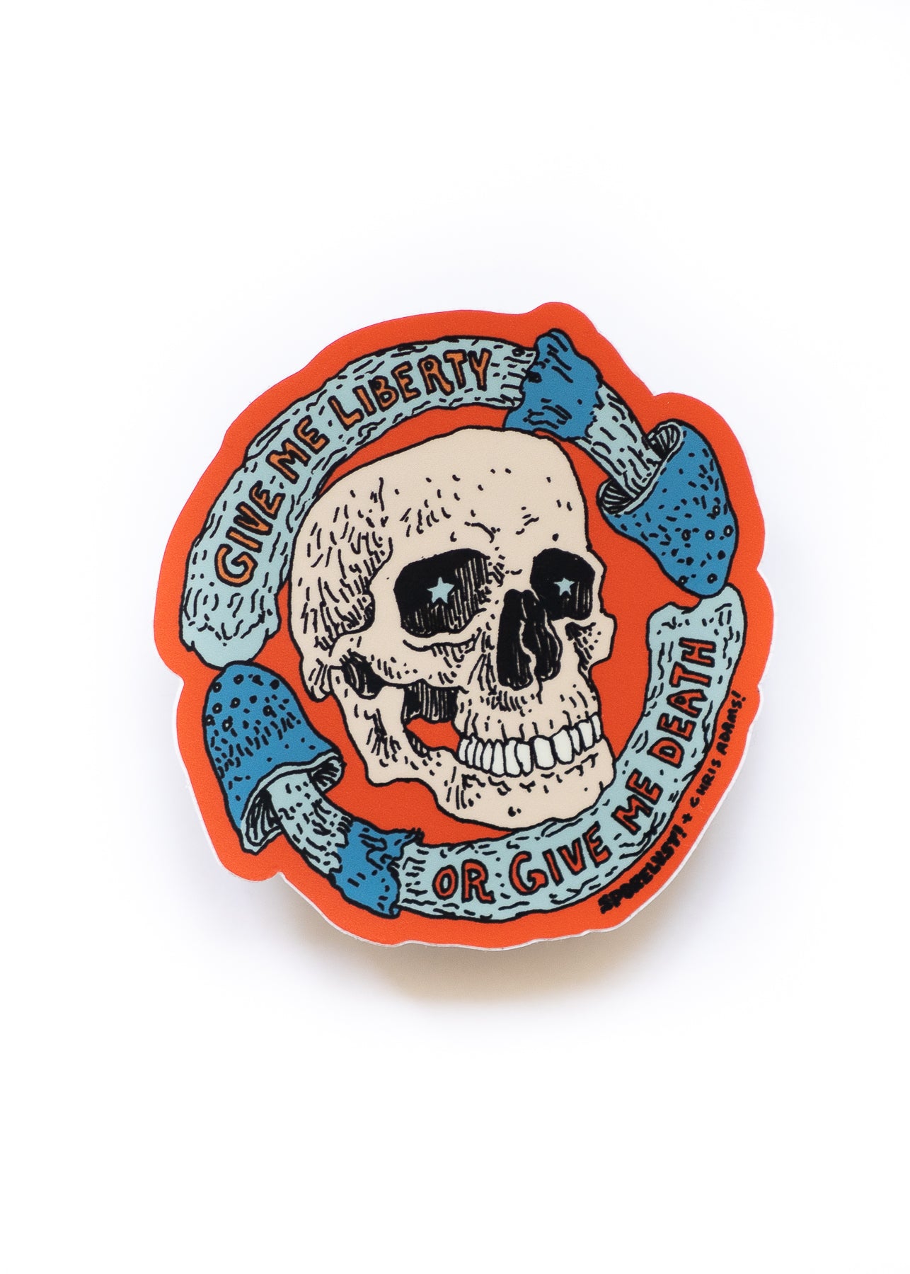 Liberty or Death Skull Sticker