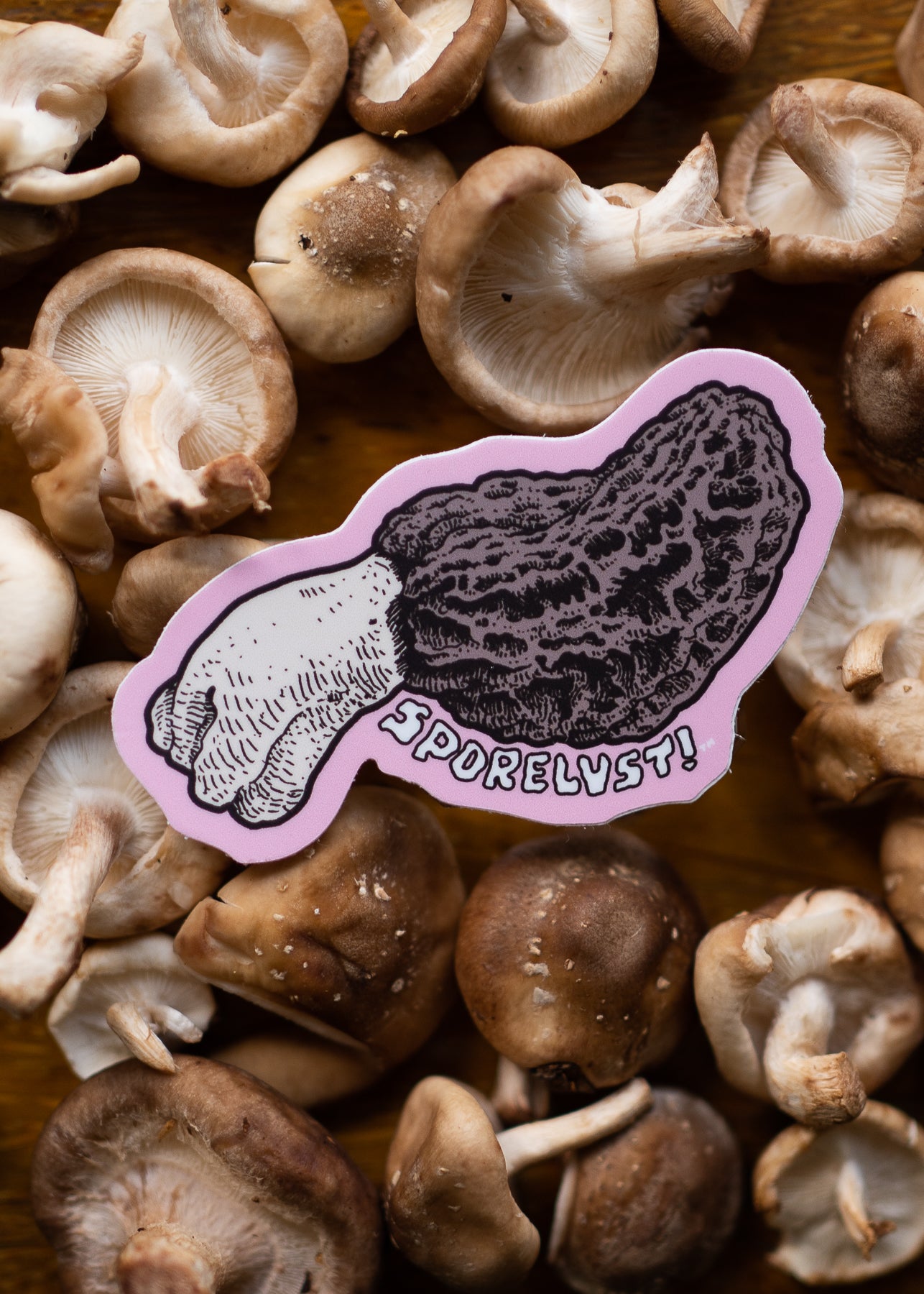 Sporelust! Die Cut Morel Mushroom Sticker