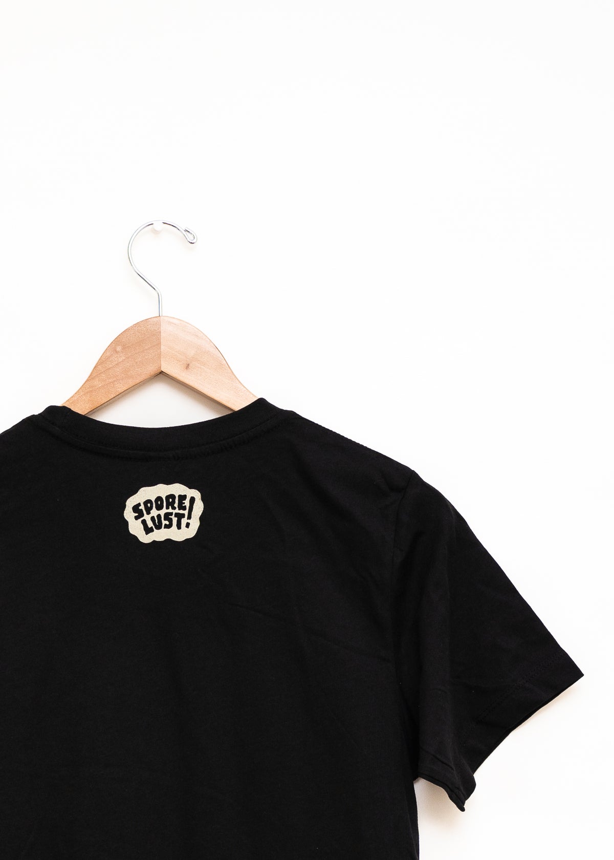 Morel Mushroom Shirt, Black Cotton US Made