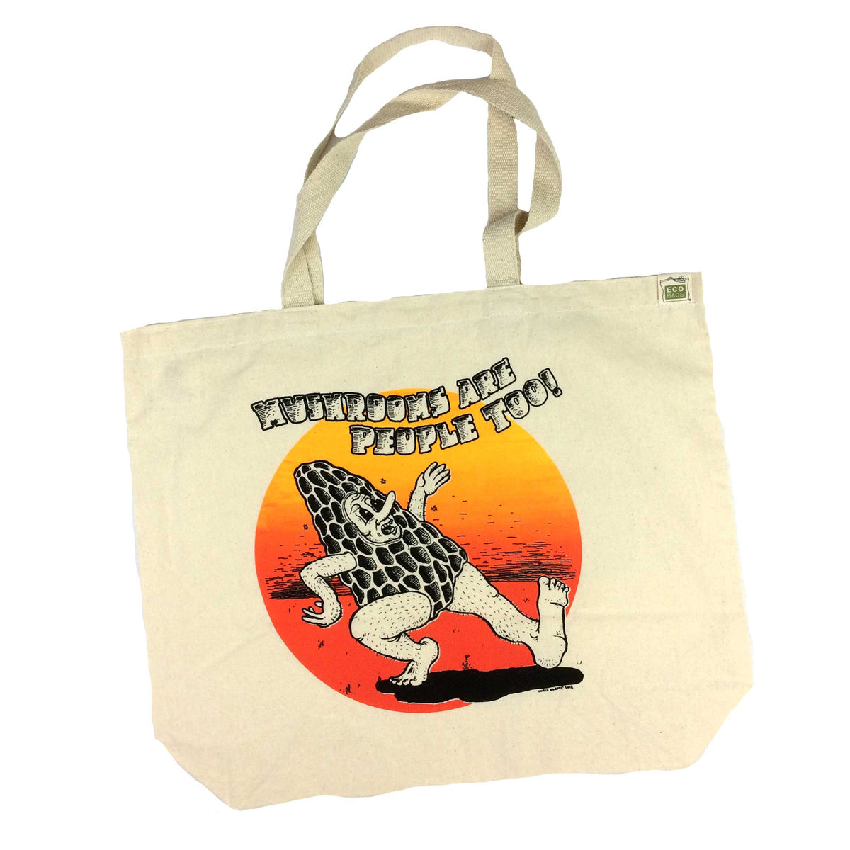 Mushrooms Are People Too  Recycled Cotton Tote